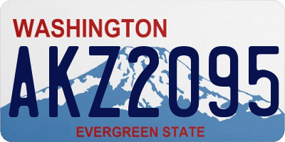WA license plate AKZ2095