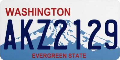 WA license plate AKZ2129