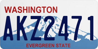 WA license plate AKZ2471