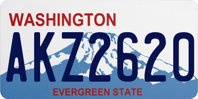 WA license plate AKZ2620