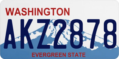 WA license plate AKZ2878