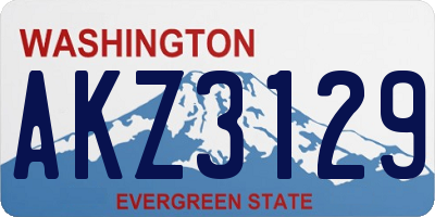WA license plate AKZ3129