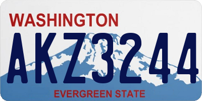 WA license plate AKZ3244