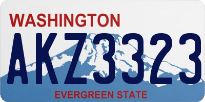 WA license plate AKZ3323