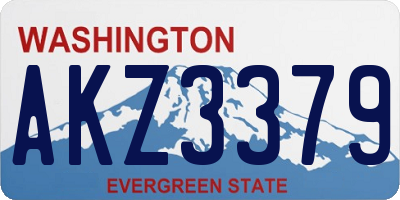 WA license plate AKZ3379