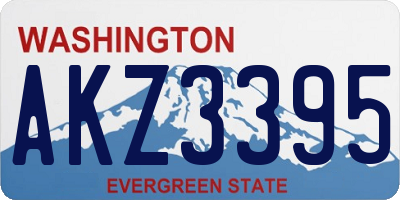 WA license plate AKZ3395