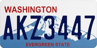 WA license plate AKZ3447
