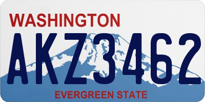 WA license plate AKZ3462