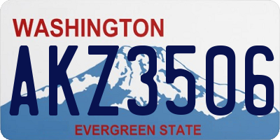 WA license plate AKZ3506