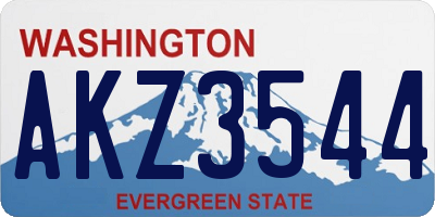 WA license plate AKZ3544