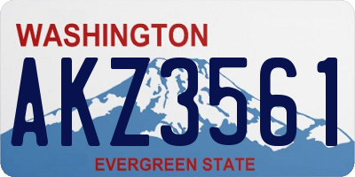 WA license plate AKZ3561