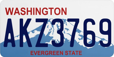 WA license plate AKZ3769