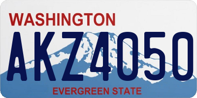WA license plate AKZ4050