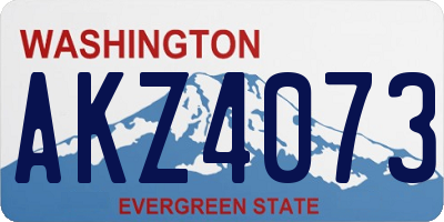 WA license plate AKZ4073