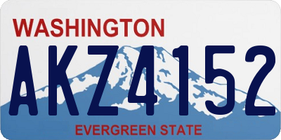 WA license plate AKZ4152