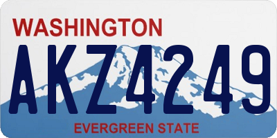 WA license plate AKZ4249