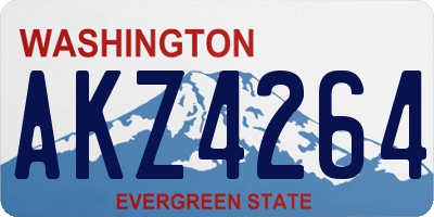 WA license plate AKZ4264