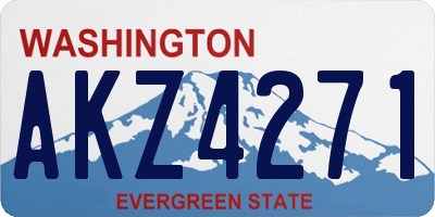 WA license plate AKZ4271