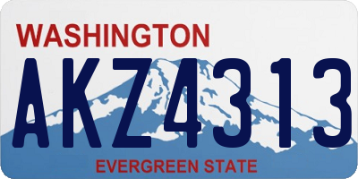 WA license plate AKZ4313
