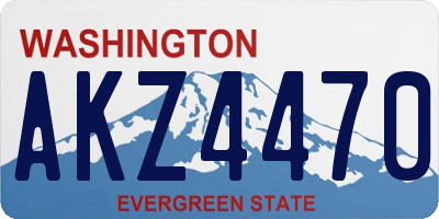 WA license plate AKZ4470