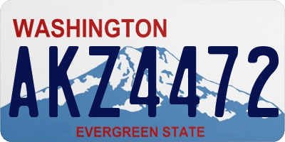 WA license plate AKZ4472