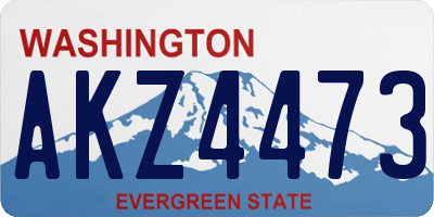 WA license plate AKZ4473