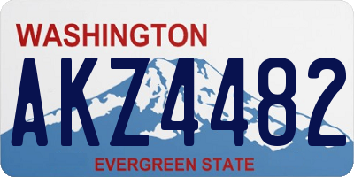 WA license plate AKZ4482