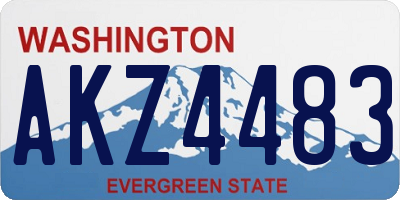 WA license plate AKZ4483