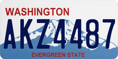 WA license plate AKZ4487
