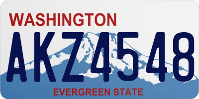 WA license plate AKZ4548