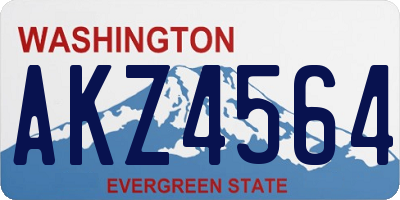 WA license plate AKZ4564