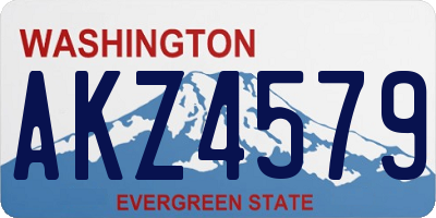 WA license plate AKZ4579