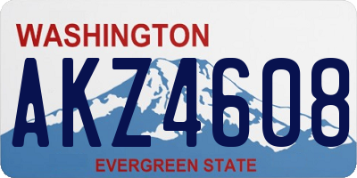 WA license plate AKZ4608
