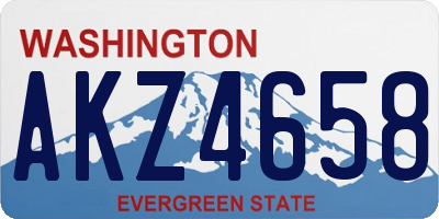 WA license plate AKZ4658
