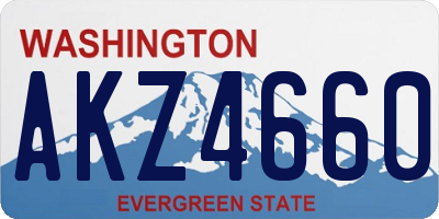 WA license plate AKZ4660