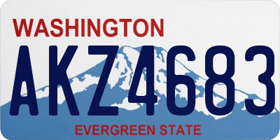 WA license plate AKZ4683