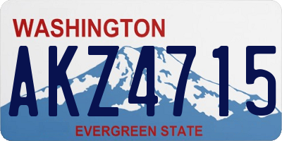WA license plate AKZ4715
