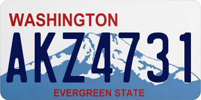 WA license plate AKZ4731