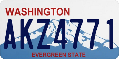 WA license plate AKZ4771