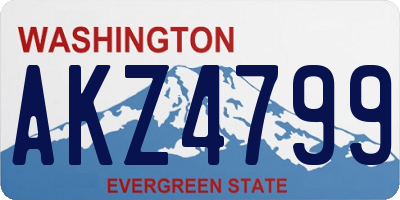 WA license plate AKZ4799