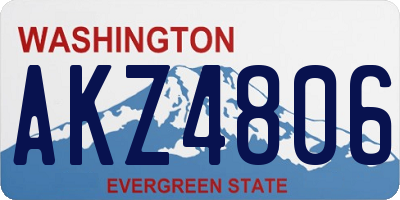 WA license plate AKZ4806