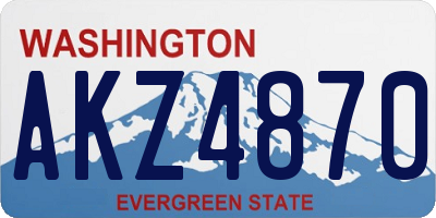 WA license plate AKZ4870