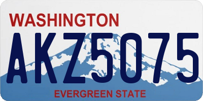 WA license plate AKZ5075