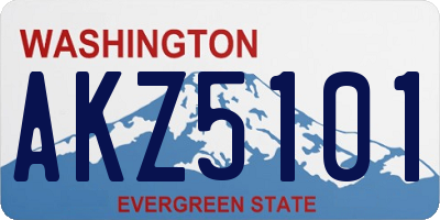 WA license plate AKZ5101