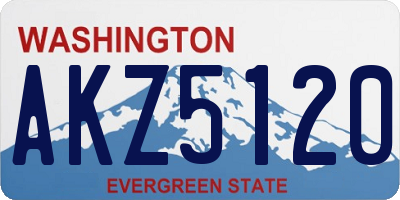 WA license plate AKZ5120