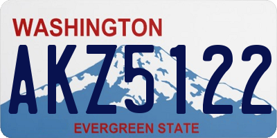 WA license plate AKZ5122