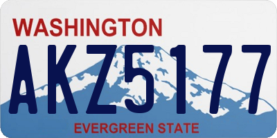 WA license plate AKZ5177