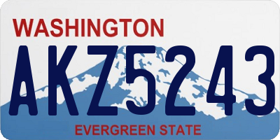 WA license plate AKZ5243