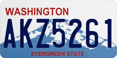 WA license plate AKZ5261