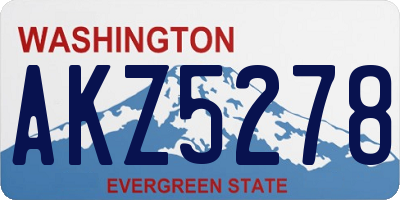 WA license plate AKZ5278